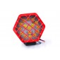 LAMPA PROIECTOR HEXAGONAL GRILAJ ROSU 16 LED BK69061S 